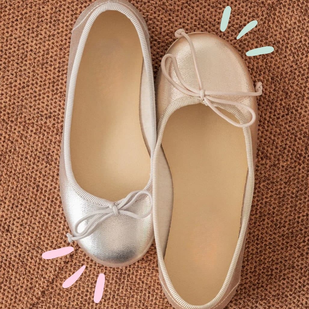 Ballerinas en dorado y plata